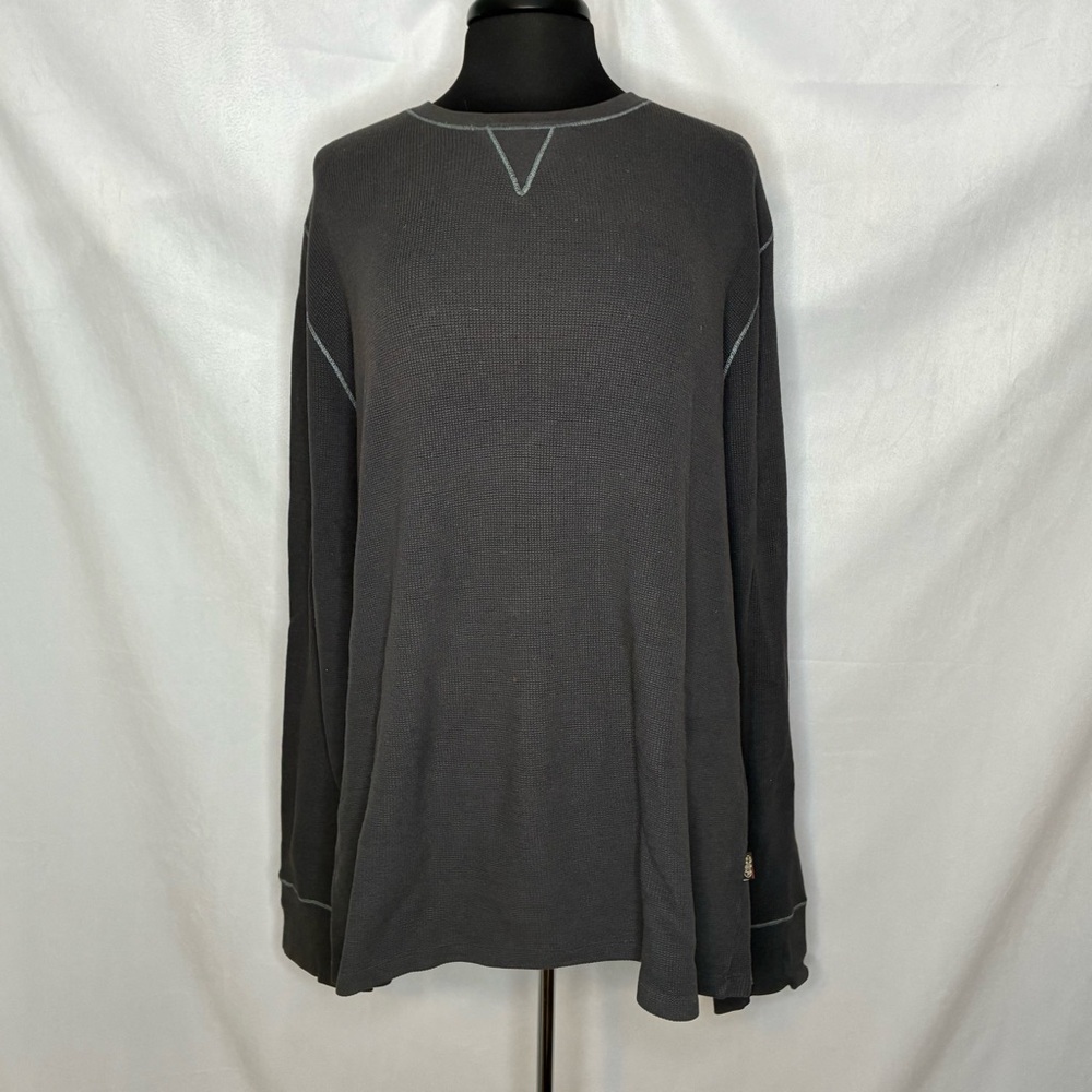 Topo Ranch Gray Long Sleeve Waffle Shirt size XL GUC